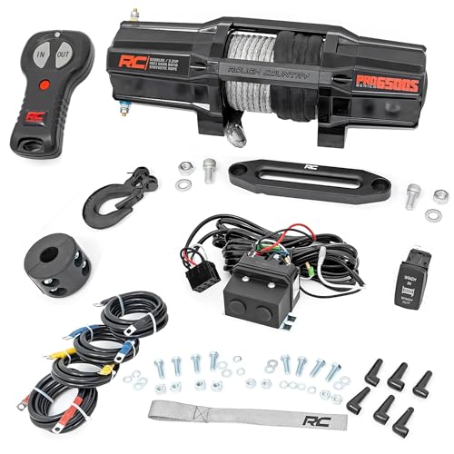 Winch eléctrico Rough Country 6,500 LB para UTV/ATV miniatura 1