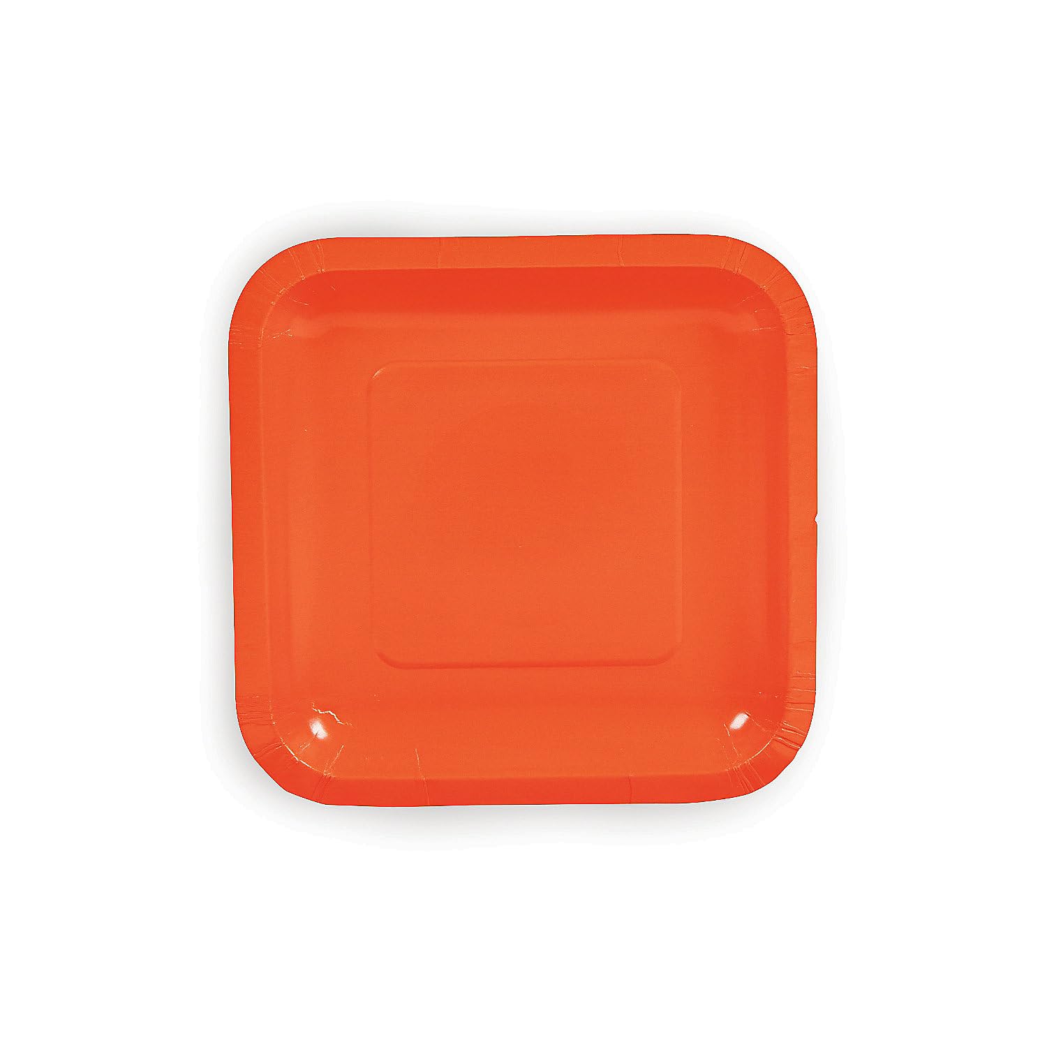 Fun ExpressSquare Paper Dessert Plates Orange - 24 Ct