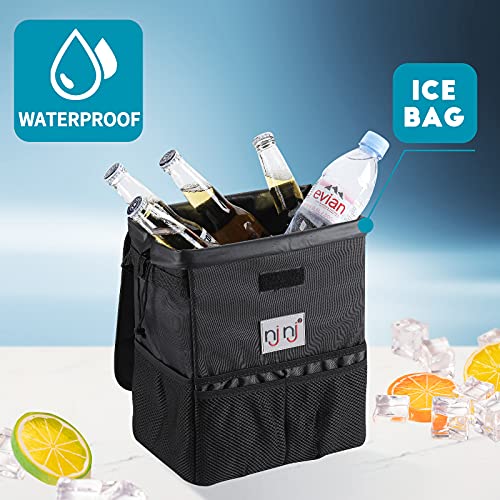 Njnj Waterproof Car Trash Can Garbage Bin,Super Large Size Auto Trash Bag For Cars With Lid And Storage Pockets,Leak Proof Vehicle Car Organizer Hanging #TOP3