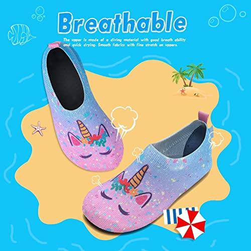 Image of WateLves Kids Water Shoes Toddler Girls Boys Barefoot Non-Slip Quick Dry Aqua Socks for Beach Swim Walking