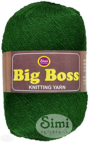 Image of Big Ball Leaf Green (600 gm) Wool Ball Hand Knitting Wool /Art Craft Soft Fingering Crochet Hook Yarn, Needle Knitting Yarn Thread dyeK K LOC