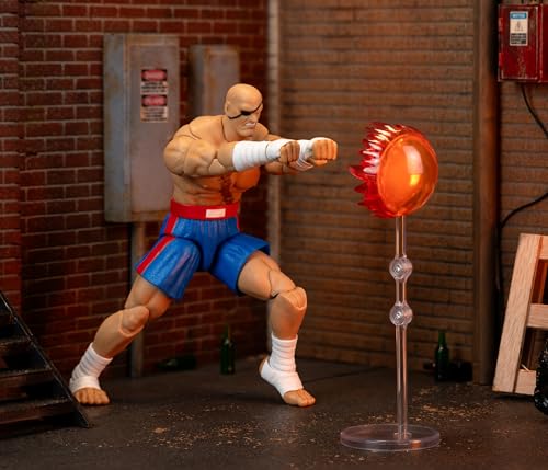 SAGAT STREET FIGHTER 6" DELUXE COLLECTOR FIGURE, Red, 6 inches - Image 3