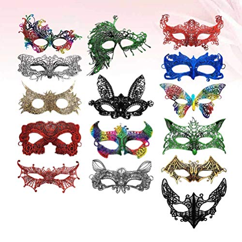 Tendycoco Máscara de Renda Sexy Feminina Estilo Veneziano Máscara para Carnaval Festa Baile de Forma