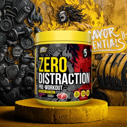 Image of Gayor Essentials Zero Distraction Pre Workout Powder | Laser Focus + Energy | 200mg Caffeine | 6g Citrulline Pump | No Creatine, No Crash (Strawberry Candy,338g)