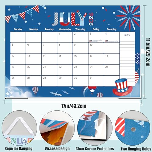 Image of Guasslee Desk Calendar 2026-2028,36 Months Calendar Runs from 2026 Jan. to 2028 December, 17 inchx11.5 inch Monthly Desktop /Wall Planner with Thick Paper and Notes for Home School & Office