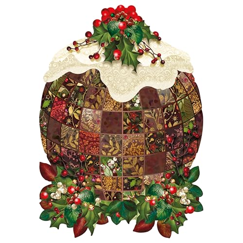 Wentworth Jigsaw Puzzle – Patchwork Pudding - Large Cracker Extra Difficult – 140 Pieces - For Adults - Shaped Puzzle Pieces & Themed Whimsies - Great for a Gift