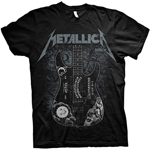 Image of Rock Off Metallica Men's Kirk Hammett Ouija Board Guitar T-Shirt - Black - Medium