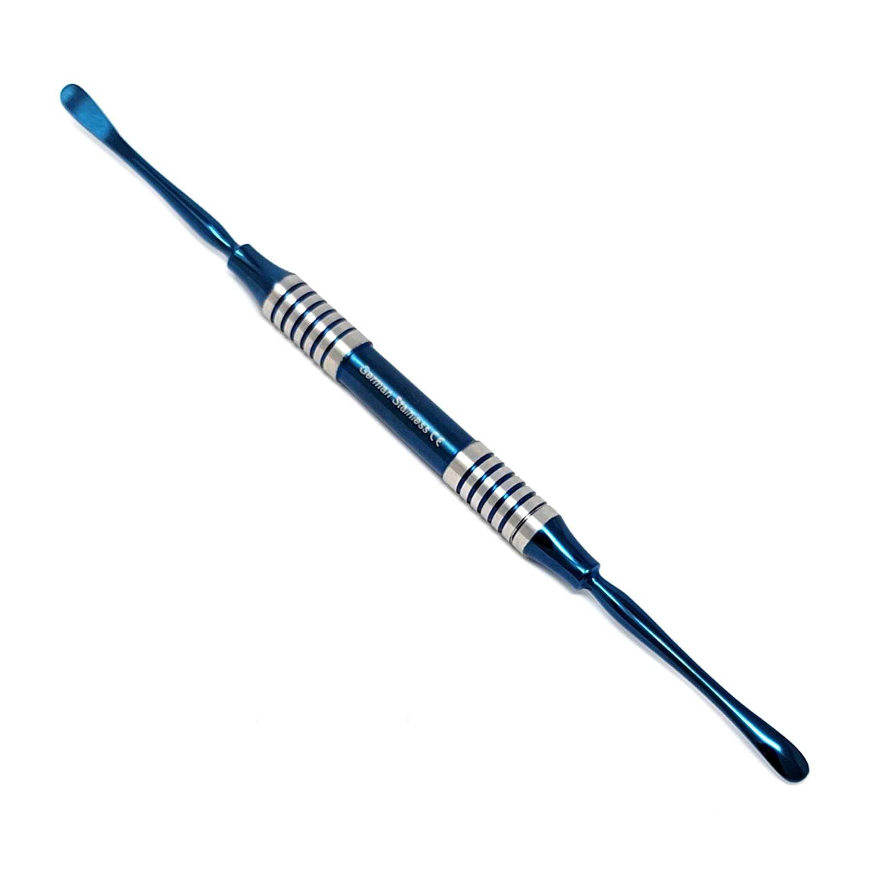 Professional Dental Periosteal Elevator, Stainless Steel with Blue Titanium Coated Tips (Freer)