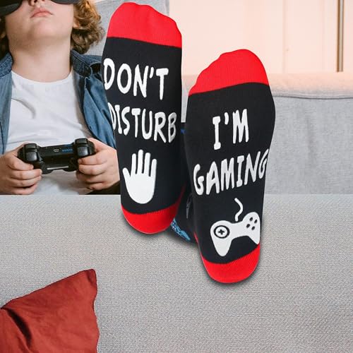 Do-Not-Disturb-Im-Gaming-SocksBoy-Gifts-IdeasMen-Gifts-For-ChristmasFunny-Gamer-Socks-Gifts-for-MenHimDadSonsTeenBoys