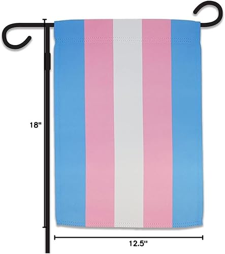Miniatura 2 de Transgender Trans Pride - Bandera de jardín de doble cara de 12 x 18 pulgadas para porche, patio, hogar, jardín, césped, decoración de fiesta