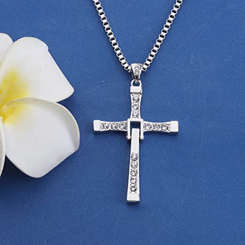 Keychin Inspired Cross Necklace Fast Sports Enthusiasts Gift Cross Pendant Titanium Steel Necklace Movie Peripheral Jewellery Movie Fans Gift For Men And Woman #TOP2