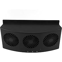 Solar Car Window Fan, USB Powered, 4000 RPM, 3 Fans, 2 Speed Levels, Low Noise, for All Vehicles