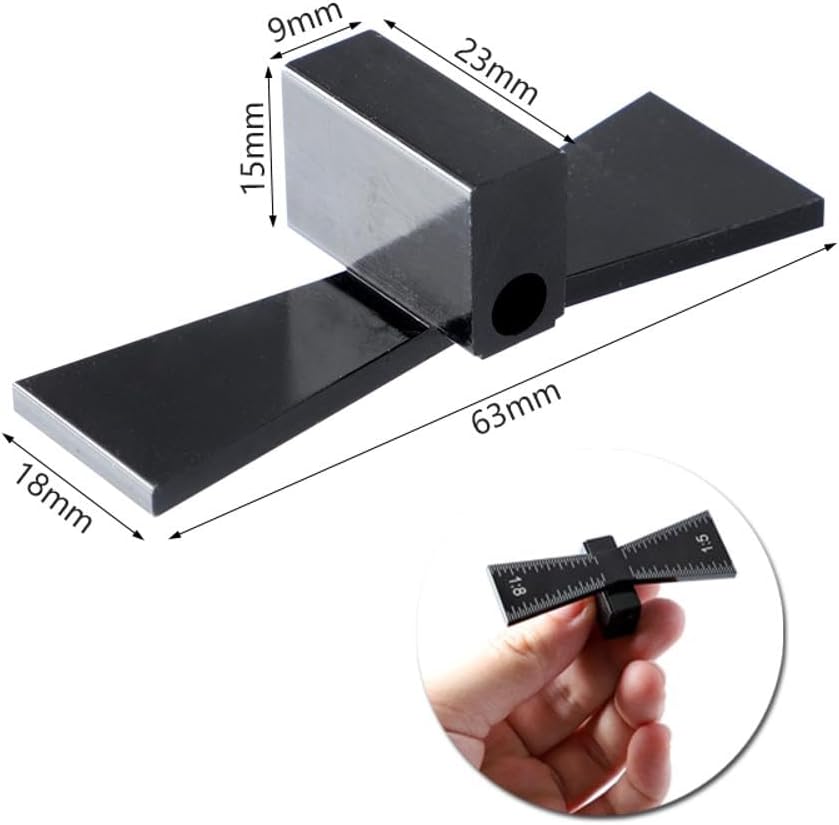 SagaSave Dovetail Marking Gauge Woodworking Hand Tool for Precision Cutting and Dovetail Joint Making, Black