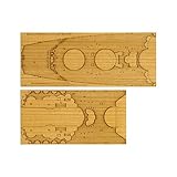 Maßstab 1:350 Tamiya 300012645 - 1:350 WWII Yamato Holz-Deck Dekor, Modellbauzubehör