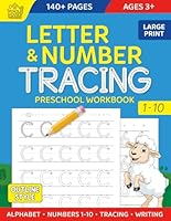 Letter and Number Tracing: Preschool Workbook B0CPPM1SHX Book Cover