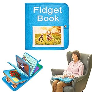 Fidget-boek voor ouderen | Fidget-deken voor dementie | Dementieproducten voor ouderen | Geschenken en activiteiten voor senioren met Alzheimer of dementie | Sensory Fidget Toys
