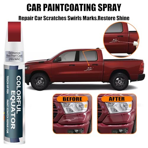 Image of Delmonico Red Pearl-Coat(PRV /NRV) Touch Up Paint Compatible with Dodge Ram, Car Paint Pen Scratch Repair Two-In-One Touch Up Paint, Premium Car Scratch Remover for Deep Scratches