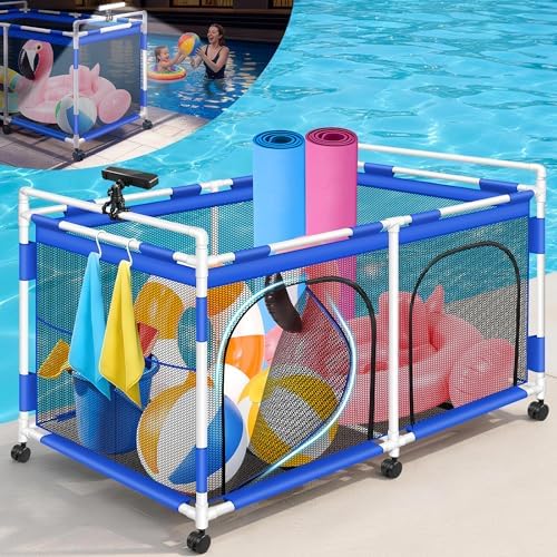 KingSom Pool Float Storage with Solar Motion Sensor Light,290 Gal...