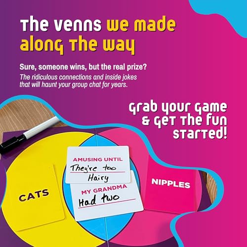 VENNS WITH BENEFITS – Fun Board Game About Venn Diagrams for 3+ Players | Hilarious Party Game Activity for Teens & Adults, Perfect for Friends & Family Game Nights, 3+ Players - Image 4