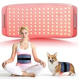 Hello Face Rotlicht Therapie Gürtel mit Dreifach-Chip LEDs – 43 x 20 cm Infrarot Lichttherapie Pad für Bauch, mit Fernbedienung, 660nm & 850nm, weiches Leder für Muskelentspannung & Schmerzlinderung