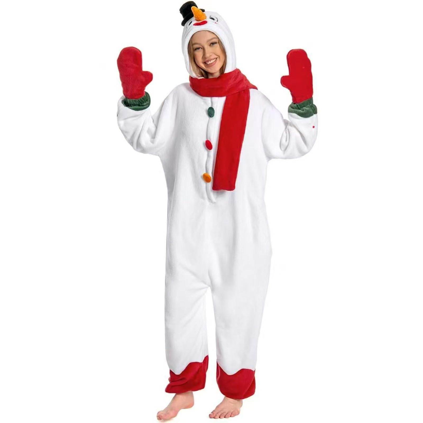 Générique Costume Enfant Grenouillère De Noël En Pilou Pour Fête Costumée Et Pyjama Party Tenue De Renne Ou Bonhomme De Neige Déguisement Douillet Pour Enfant Confortable