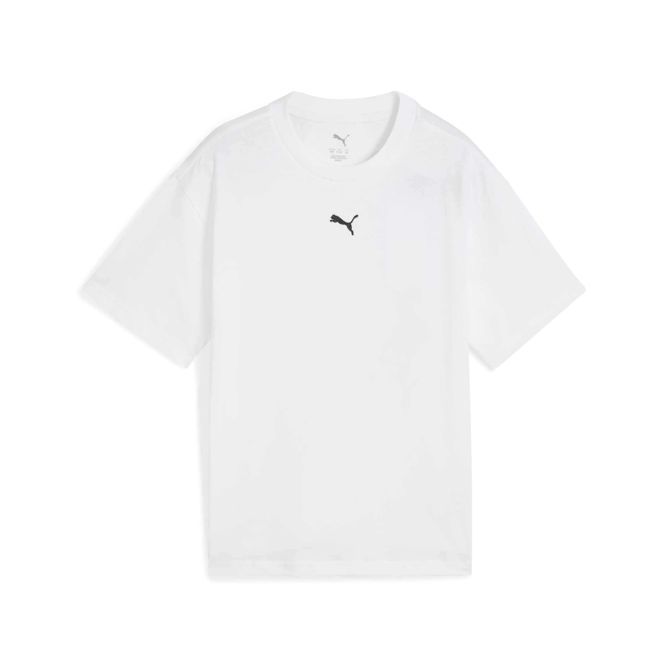 Puma Girls Boxy G Tees, Puma White, 140 EU