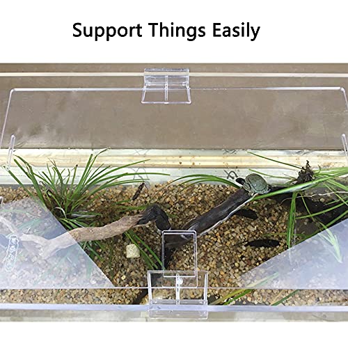 EDOBLUE 8 Pack Fish Tanks Glass Cover Clip 8mm Aquariums Fish Tank Acrylic Clips Glass Cover Support Holders Universal… - Image 4