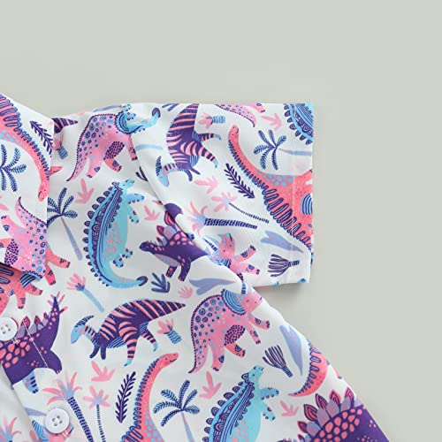 Ledy Champswiin Toddler Boy Summer Outfits Button Down Short Sleeve Floral Shirts & Casual Shorts 1-6 Years Boys Clothes Set4