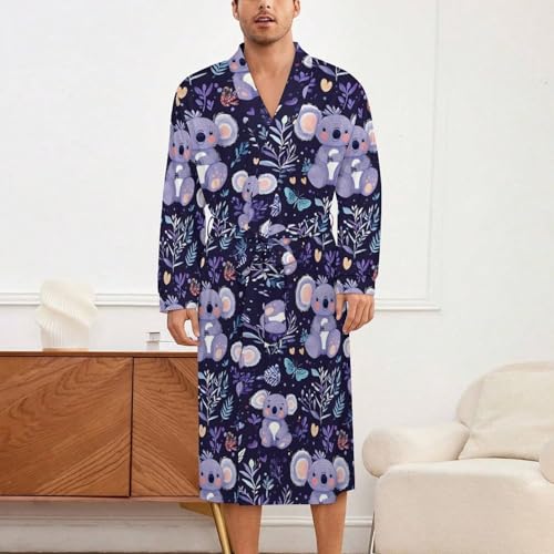 Robe de nuit en soie violette koala le cadeau idéal pour couple