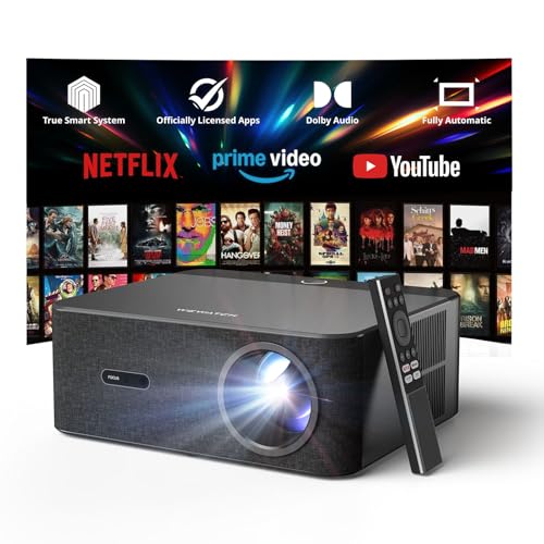 WEWATCH WP01 Proiettore Intelligente Full HD 1080P [Netflix & Dolby] 700 Lumen ISO con WiFi6/Bluetooth 5.0 | Autofocus & Correzione Keystone 4D | Proiettore Portatile per Cinema Domestico/Esterno