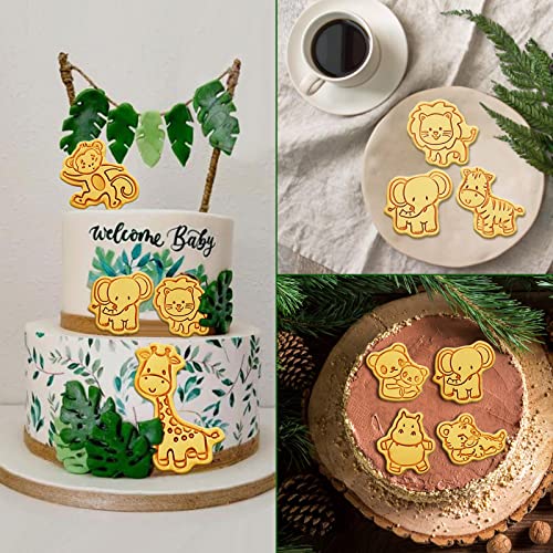Animal Cookie Cutters With Plunger Stamps Set,8 Piece 3D Animal Embossing Cutters For Biscuit Fondant Cheese Baking Molds by Sakolla - Image 6