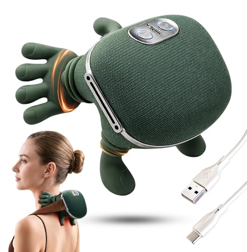 BeFit24 Nackenmassagegerät 4D mit Wärme Kabellos Tiefengewebe Massagegerät für Nacken Schulter Rücken Effektiv gegen Schmerzen & Verspannungen Ideal für Büro Zuhause & Geschenk