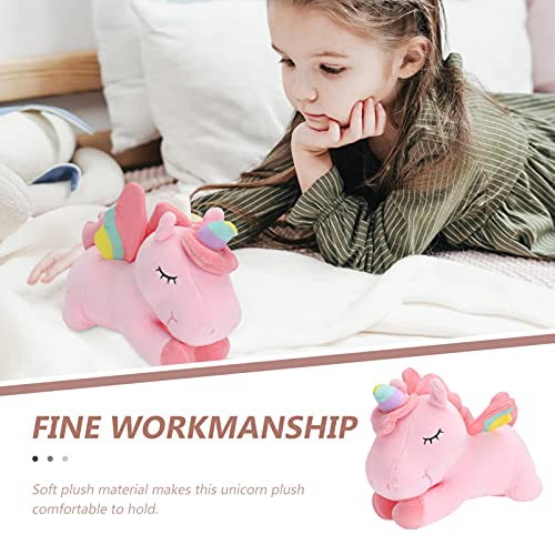 IMIKEYA Pelúcia Unicorn 30Cm Figura de Travesseiro de Pelúcia Amigas Macias E Fofas de Arco- Íris Tr