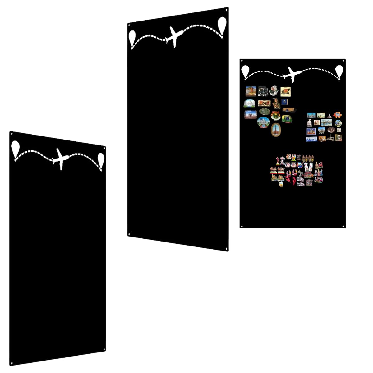 Tableau Magnétique - Tableau Effaçable en Acier - Idéal pour Aimants et Notes - Tableau Noir Magnétique Mural - Kit de Montage Inclus - 80x50 cm -