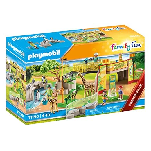 PLAYMOBIL Family Fun 71190 Zoo de Aventura con Animales de Juguete, Juguetes para niños a Partir de 4 años