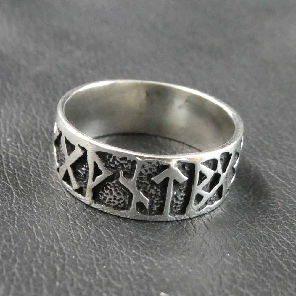 Ring Runen 925 Silber Schmuck Freundschaftsring Frauen Männer Wikinger Silberring Partner Biker Rocker Gothic diverse Größen
