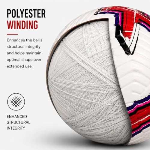 Image of Vinex Strider Size 5 Football - Thermo-Bonded PU+RB Soccer Ball Durable Rubber Bladder, Polyester Winding, Long Air Retention, Soft Touch Football, Outdoor & Indoor Soccer Ball for All Ages