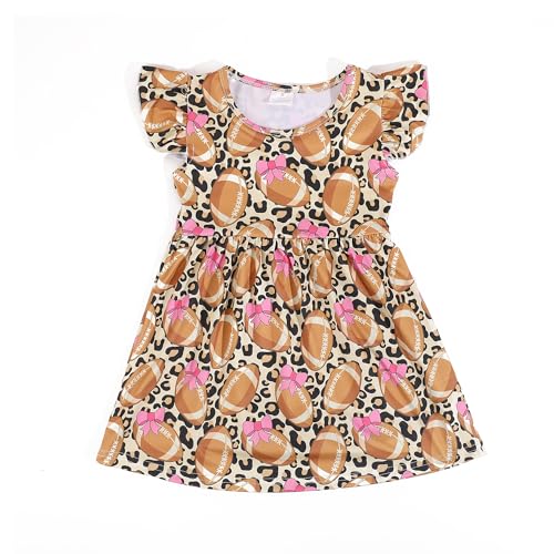 Toddler Girls Casual Dress Universe Black Print Dresses Flutter Sleeve Clothes 2-8Y