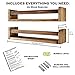 Set of 2 Rustic Floating Book Shelves for Kids Room Wall Shelves Bathroom Decor Vintage Floating Shelves Nursery Kitchen Spice Rack Nursery Bookshelves Organizer Farmhouse Bookshelf for Nursery