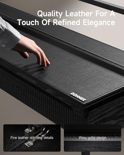 Image of Donner OURA S300 Digital Piano 88 Key Weighted Keyboard for Advanced, Electric Piano with 88 Keys Graded Hammer Standard Keyborad, Boasts Bluetooth, Local Off, 2*15 W, Half-pedal, 256 Polyphony, Black