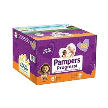 PAMPERS PROGRESSI QUADRI PACK 6+ EXTRALARGE 16+ KG - 68 PANNOLINI