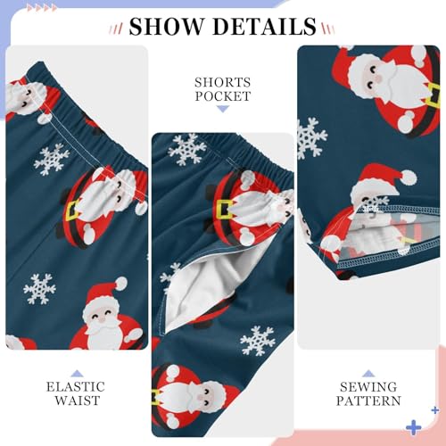 CaTaKu Boys Santa Claus Snowflake Pants for Boys Girls Wide Leg Sweatpants Kids Long Bottoms with Pockets Size 6-14Y4