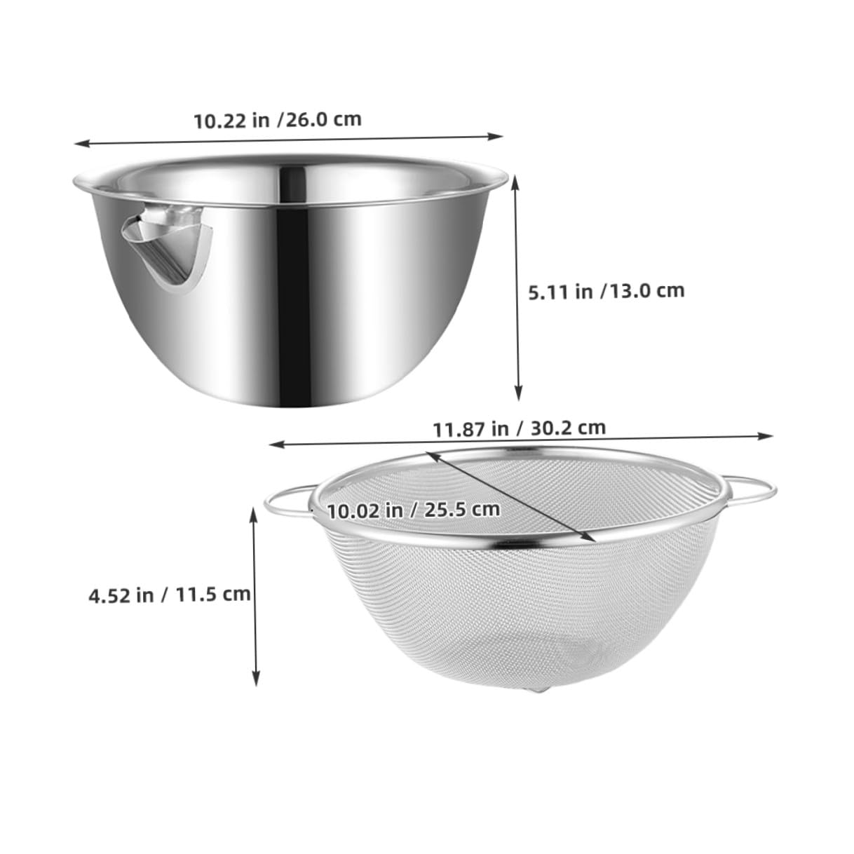 Edelstahl Schüssel mit Integriertem Abflusskorb Großes Multifunktionales Küchensieb Rostfreier Abtropfbehälter für Gemüsewaschen und Zubereitung Platzsparend und Langlebig