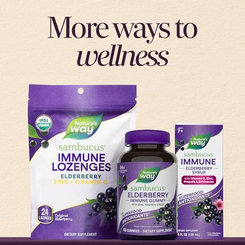 Nature’s Way Sambucus Elderberry + Wildflower Honey Immune Gummy, 50 ct - image 7