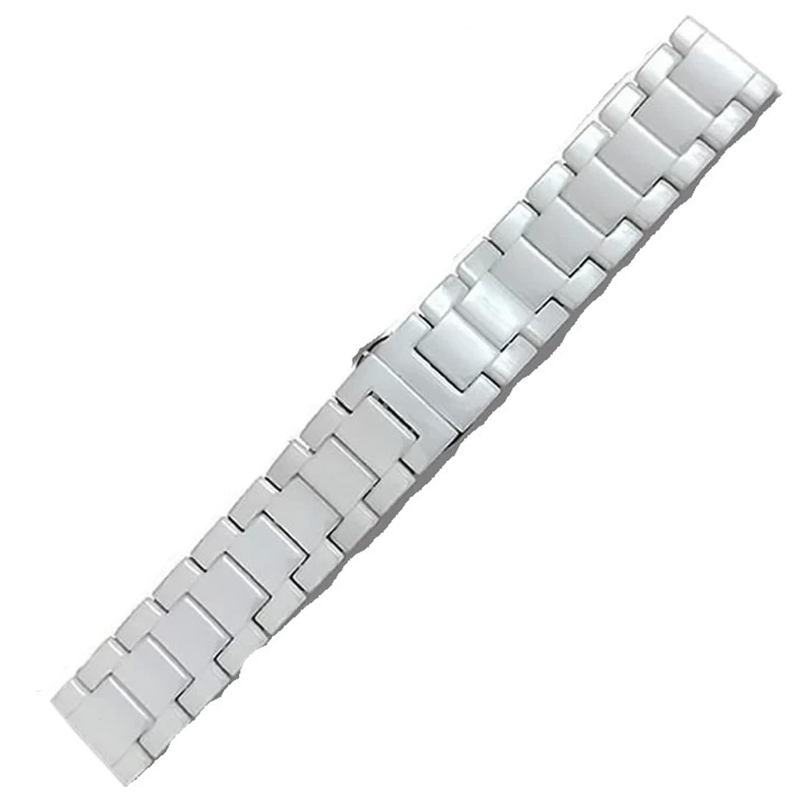 Bracelet de montre de rechange universel en céramique à dégagement rapide 18 mm (blanc, 20 mm)