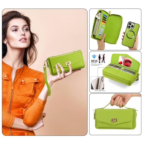 Étui iPhone 13 Mini vert anti-choc protégeant écran et cartes - 5