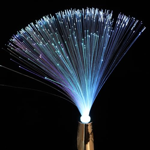 Housoutil Lampe à Fibre Optique Colorée Lumière à Fibre Optique à Piles Changement de Couleur Lampe LED à e Colorée pour Mariage Fête de Noël