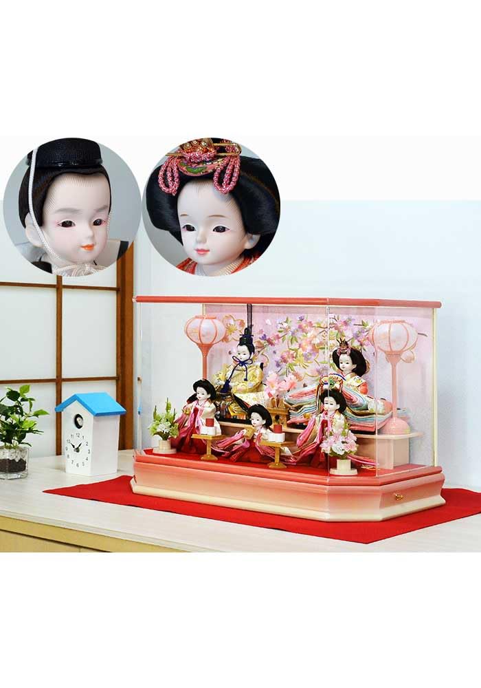 Amazon.co.jp: かわいい雛人形のプリンセス雛人形のケースセット 三人 