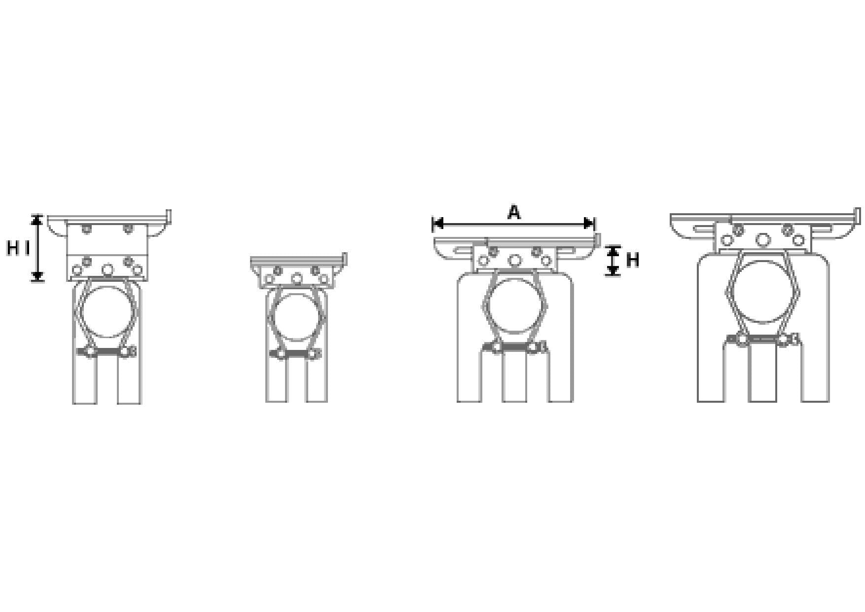 Merveille - Pack de 2 Soportes Baby para Estante Radiador Hierro Fundido 2 a 3 Columnas - Fijación Sin Perforación - para Repisa Radiador de 10 a 15 cm de Ancho