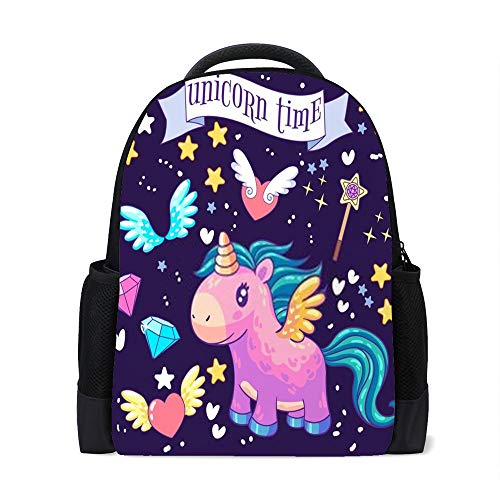 Sac à dos licorne Chehong mixte grand compartiment et double fermeture éclair solide